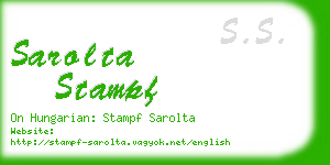 sarolta stampf business card